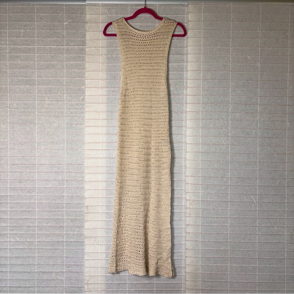 SHEIN Swim Hallow Out Split Thigh CoverUp Dress Size L
